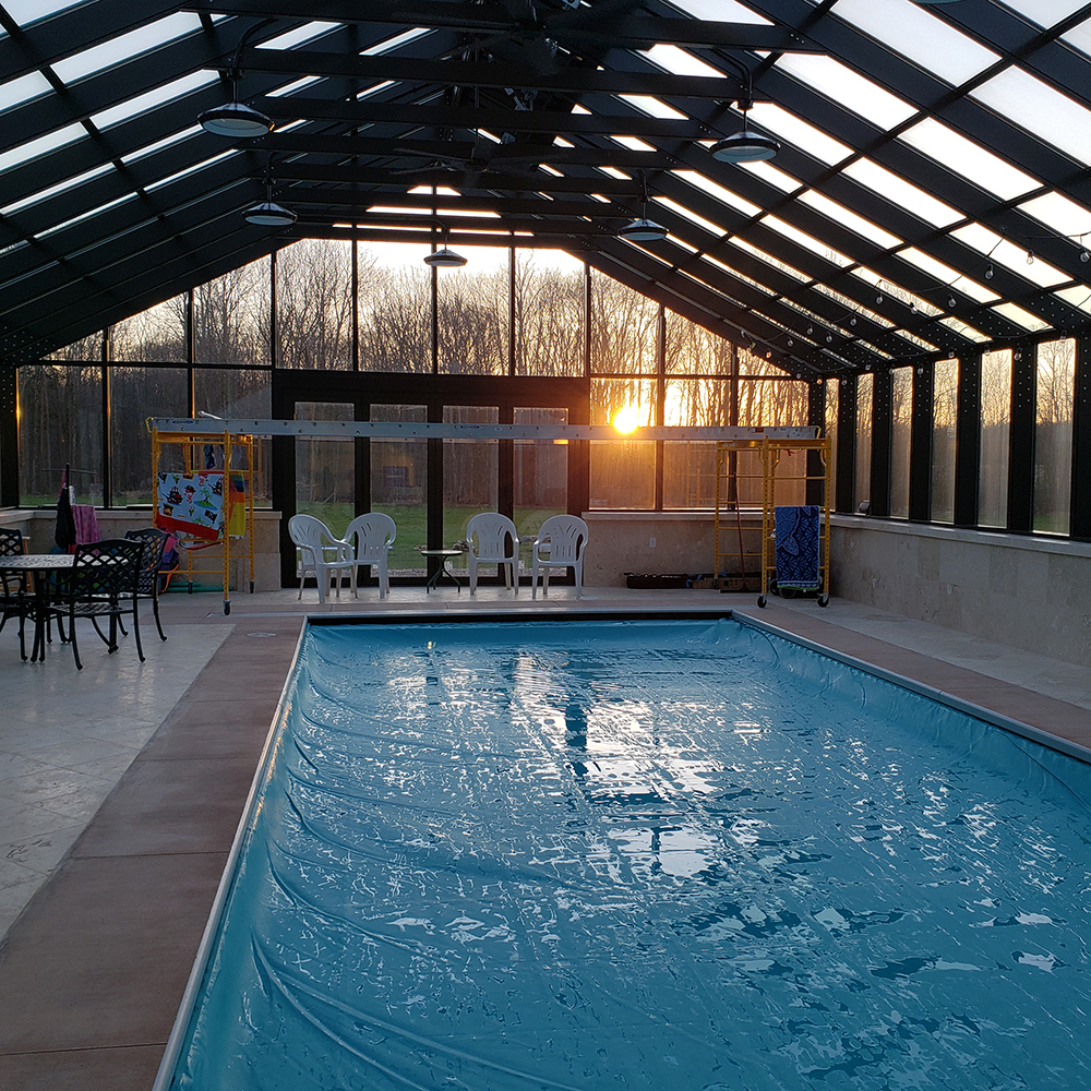 Pool enclosure interior